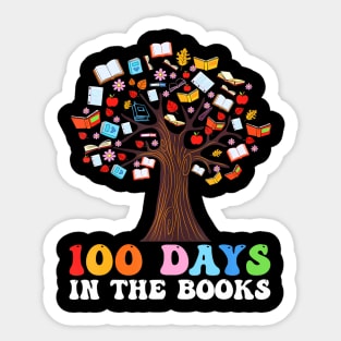 100 Days In The Books Reading Teacher 100Th Day Of School Sticker